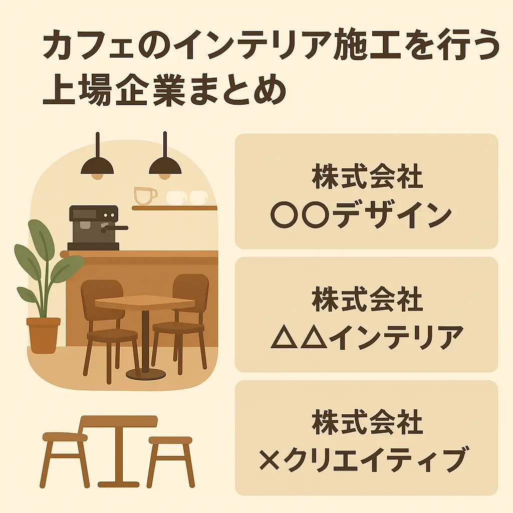 カフェのインテリア施工を行う上場企業まとめ